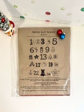 Advent (full) Season Rubber Stamp Set ~ Unmounted Sheet